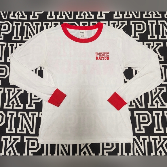 #556 VS Pink "PINK NATION" L/S Tee ❤️ - Picture 2 of 5